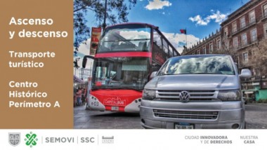 Ascenso y descenso de transporte turístico